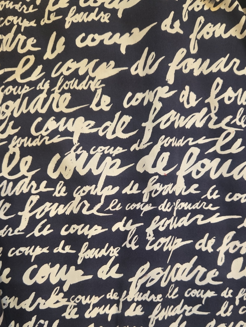 Chico's No Iron Deep Navy "Le Coup de Foudre" Button-Down Shirt - Picture 2 of 5